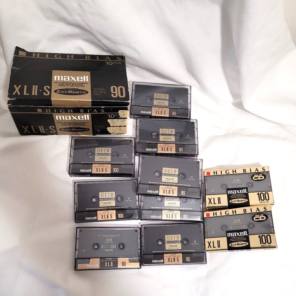 Box of 10 Maxell XL-II/XL-II-S Blank Cassette Tapes - Picture 4 of 8
